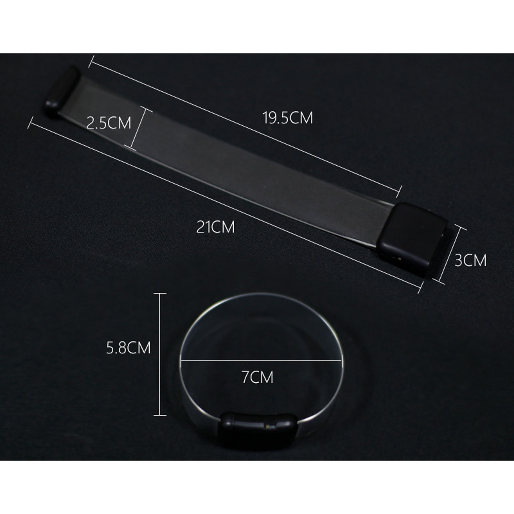 Transparent Luminous Wristband Magnetic Buckle