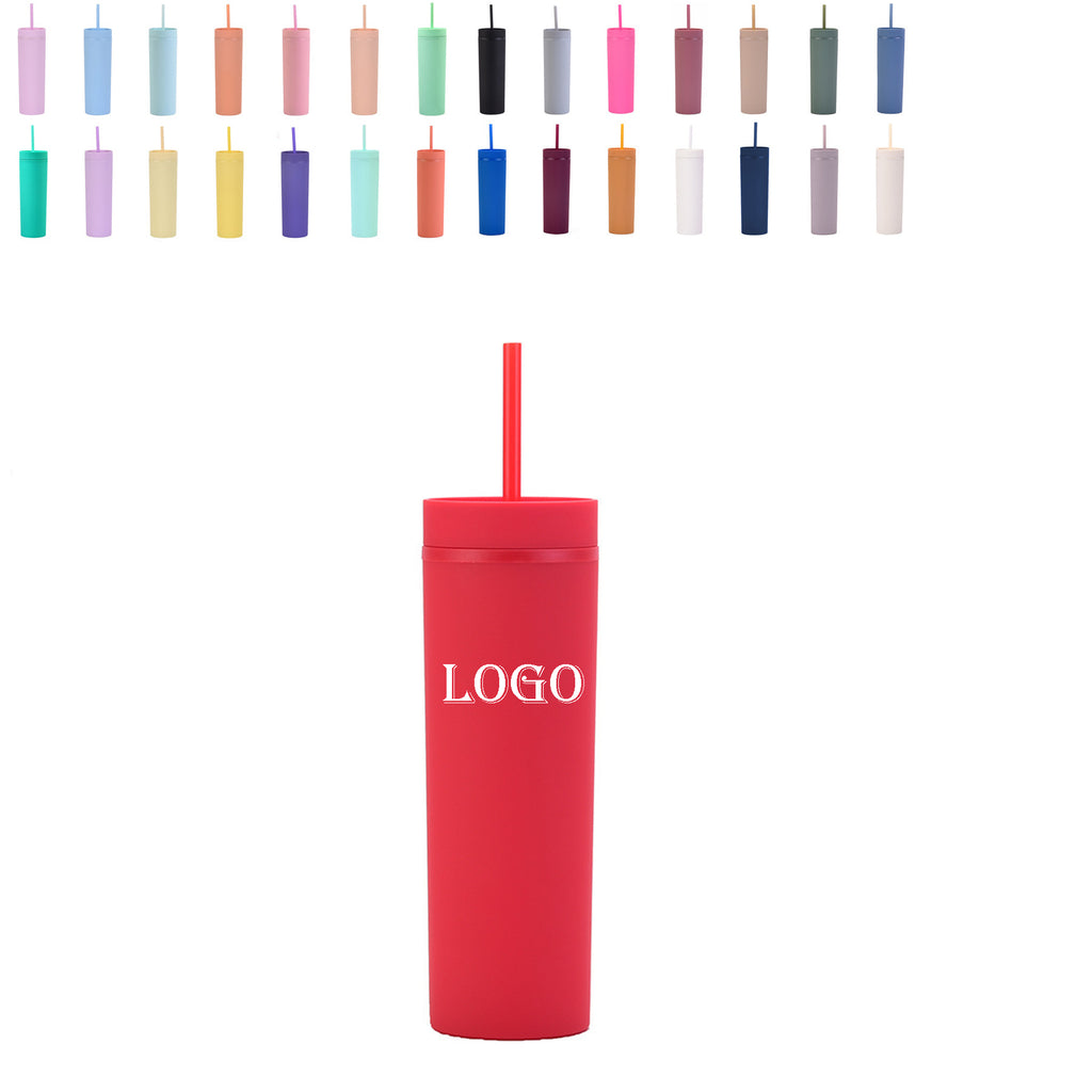 Double-Walled Plastic Straw Cup