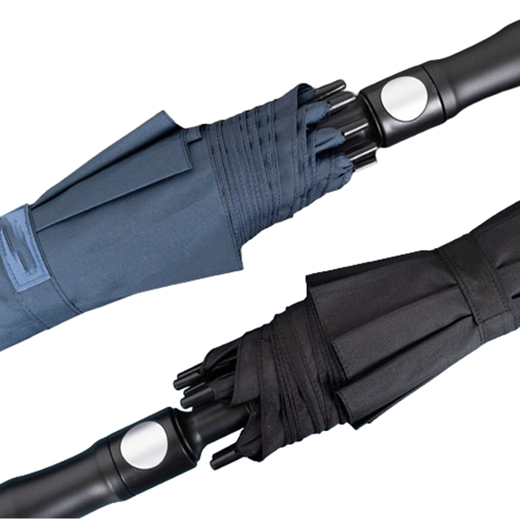 Double Storm-Resistant Fibre Straight Umbrella