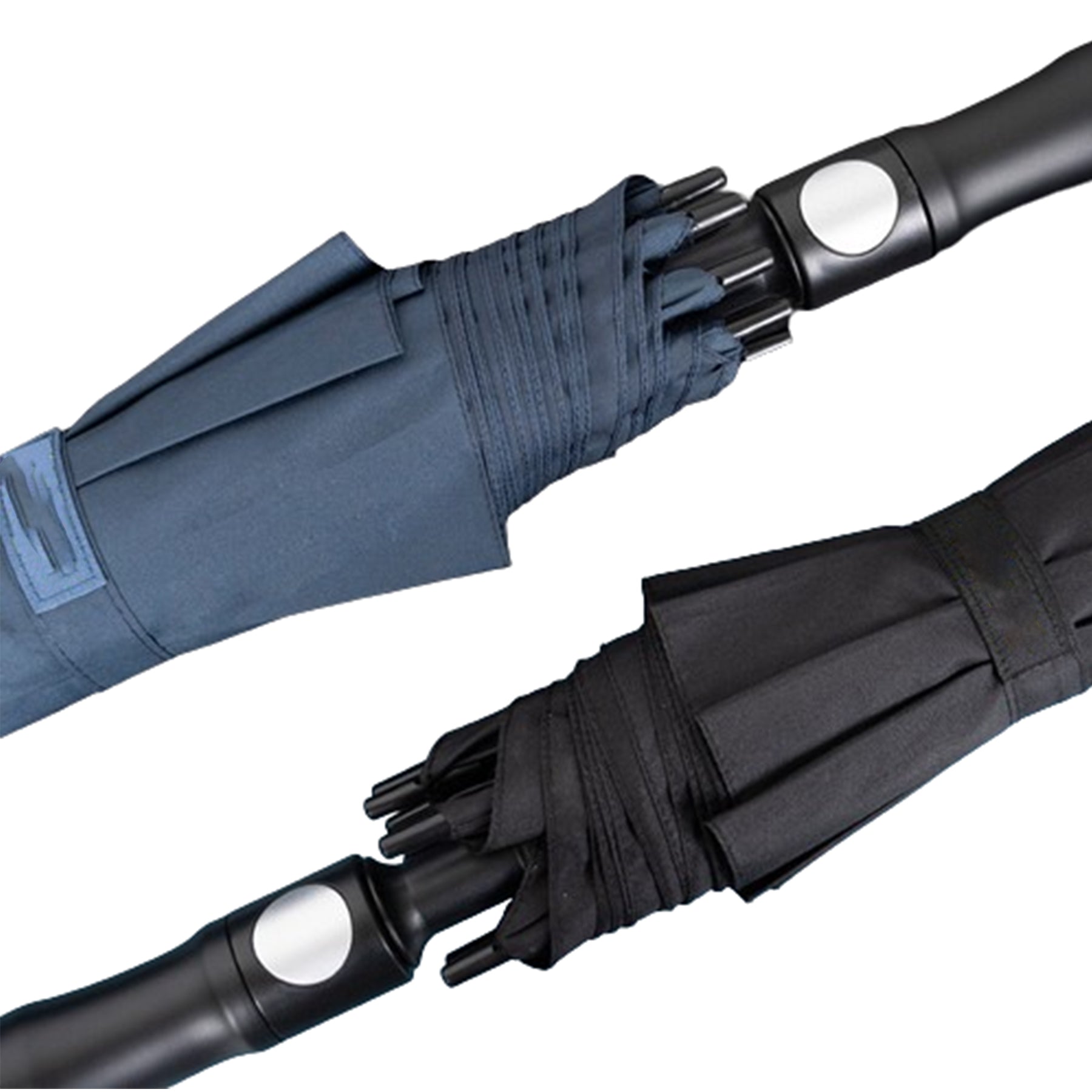 Double Storm-Resistant Fibre Straight Umbrella