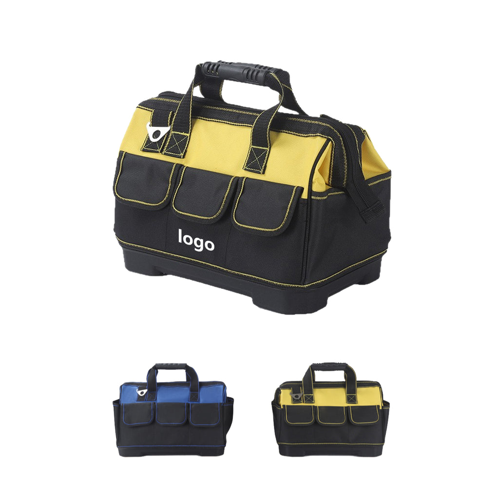Tool Bag with Hard Bottom Large Capacity for Electrician