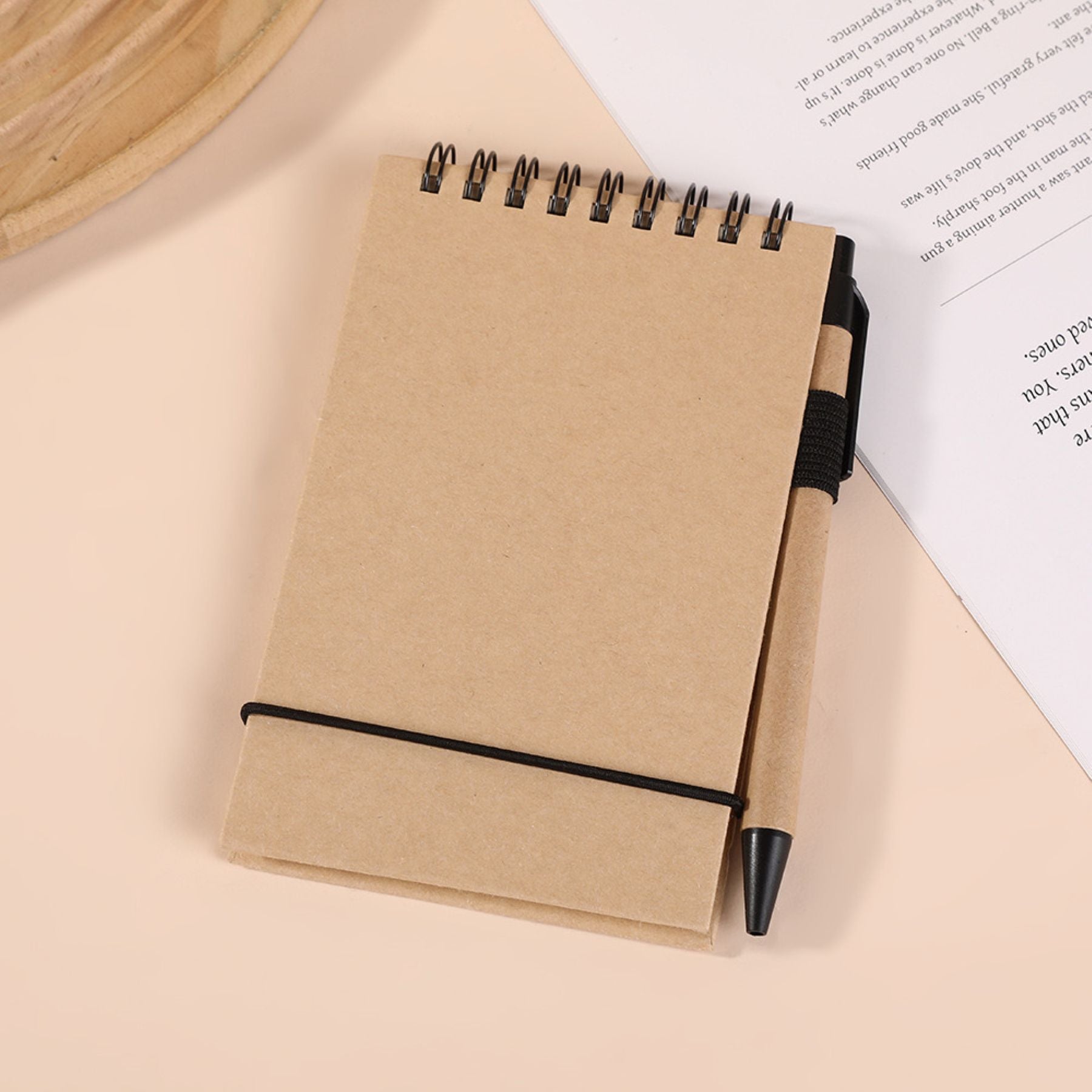 Solid-color Pocket Notepad (Including One Pen)
