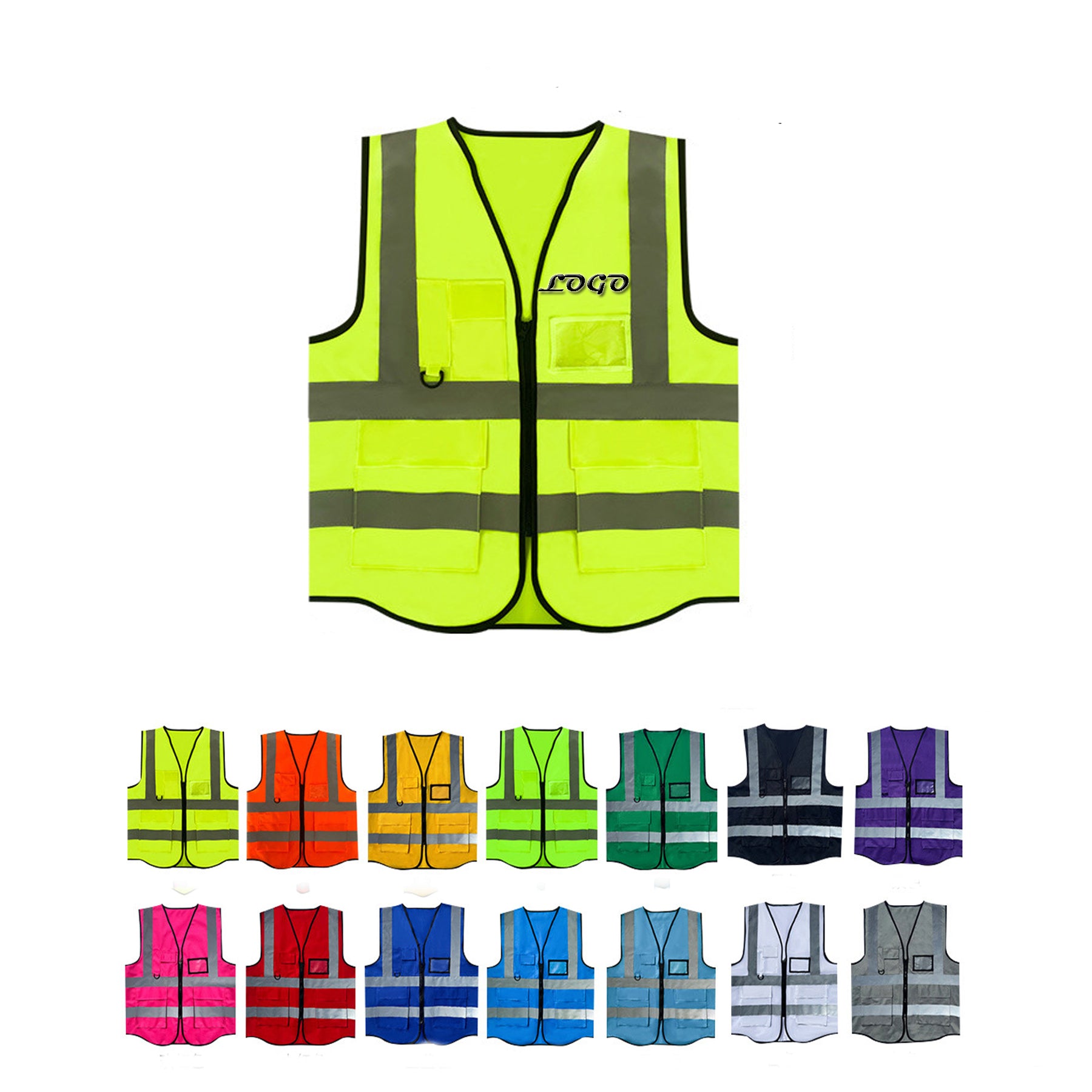 Double Band Class 2 Reflective Safety Workwear Vest
