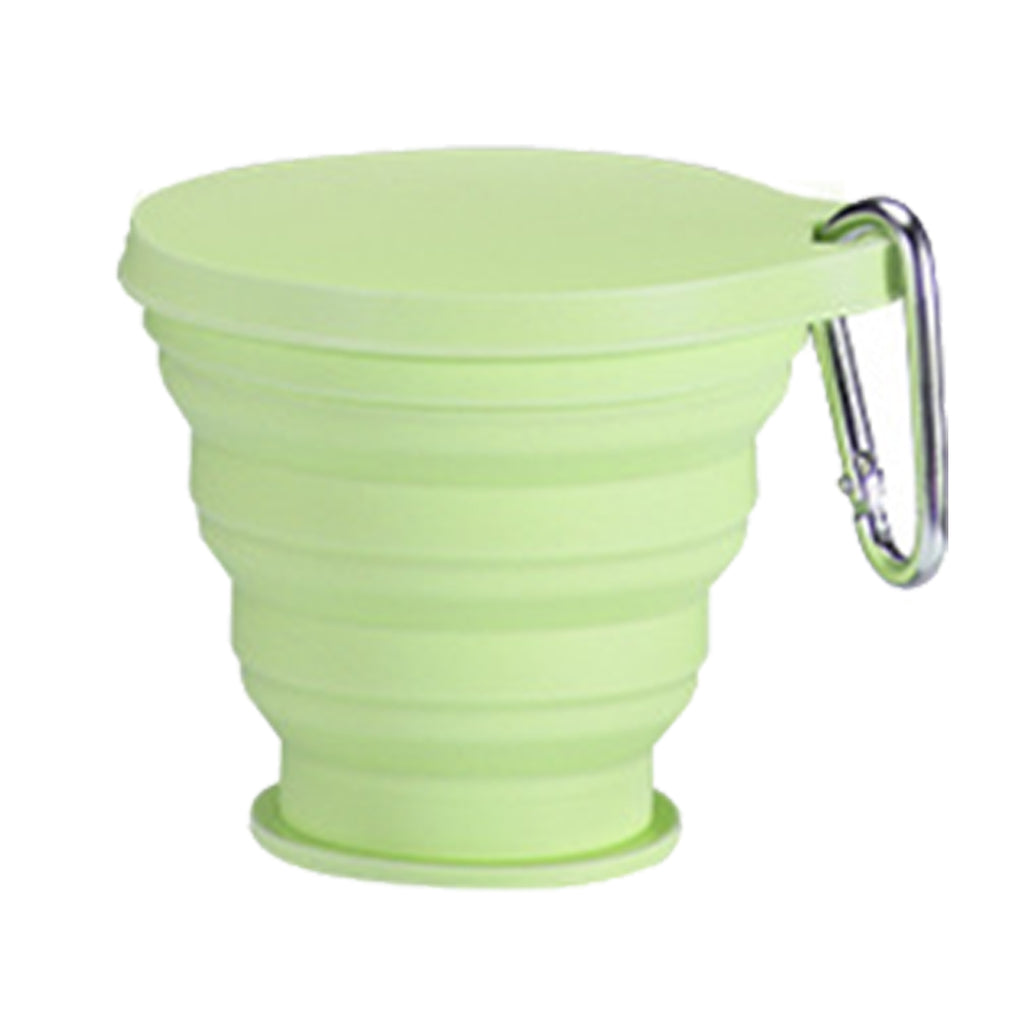 Silicone Collapsible Carabiner Cup with Lid