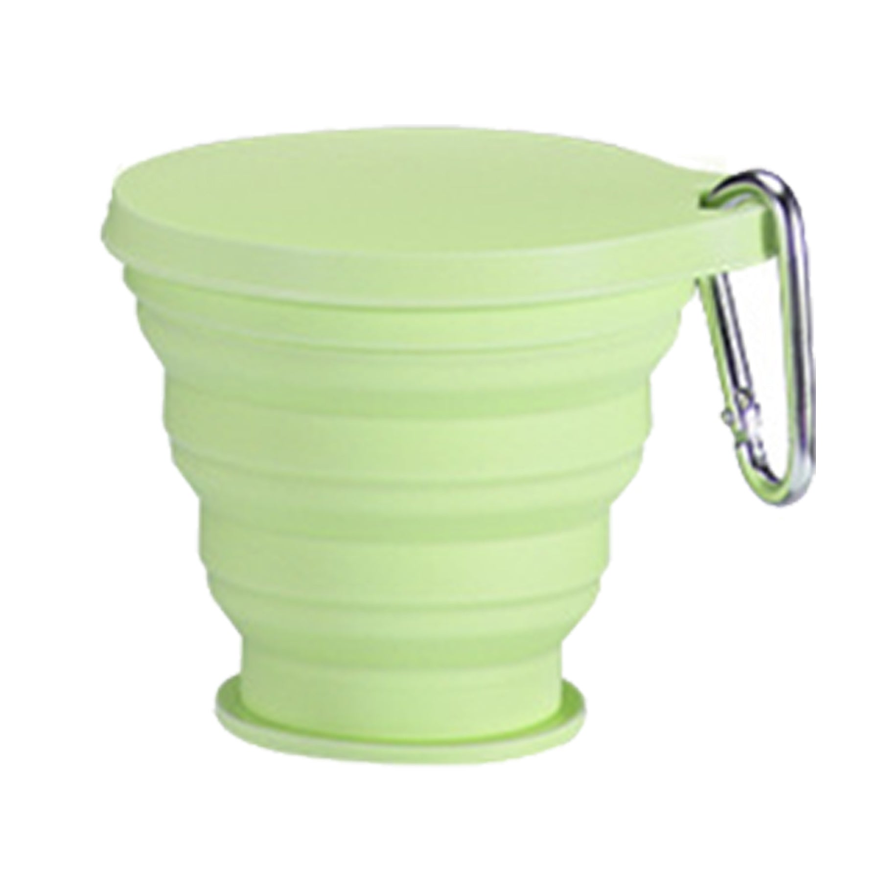 Silicone Collapsible Carabiner Cup with Lid