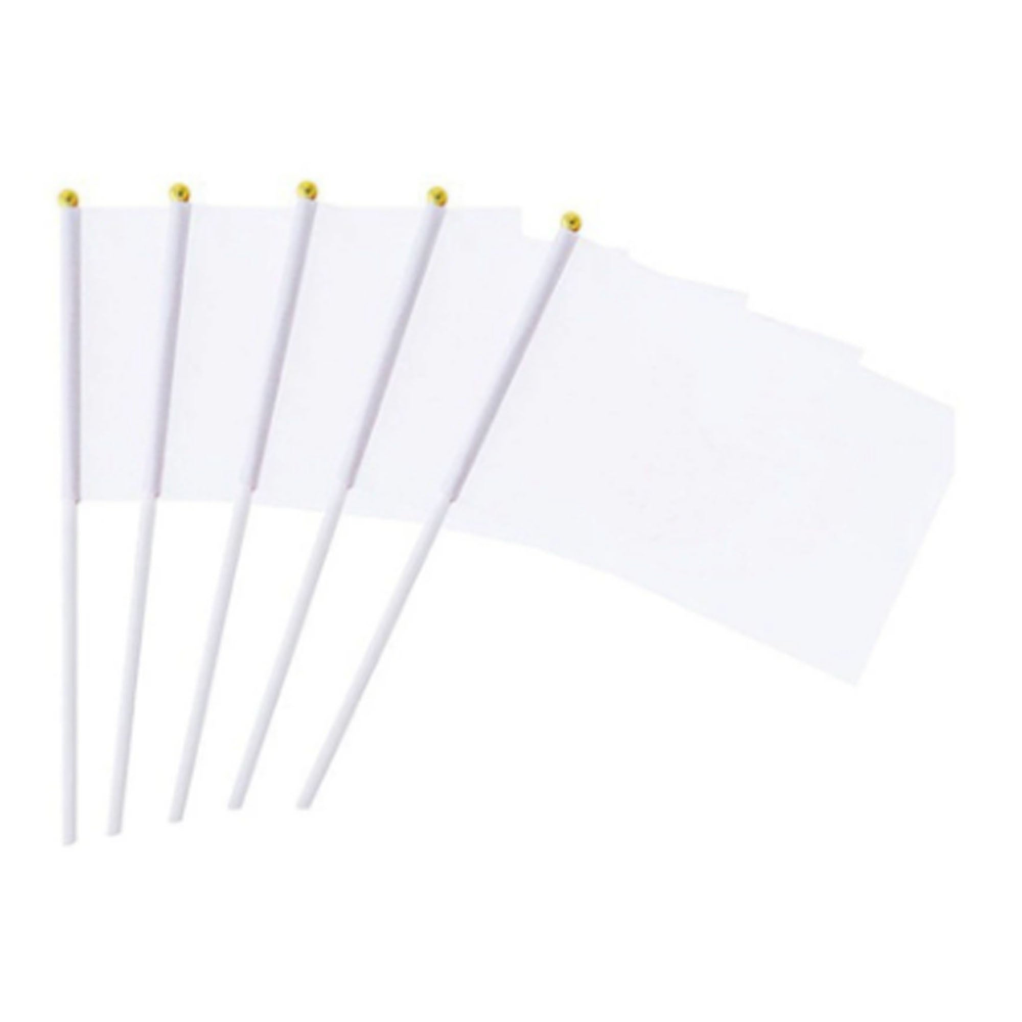 Customizable White Polyester Hand Waving Flags