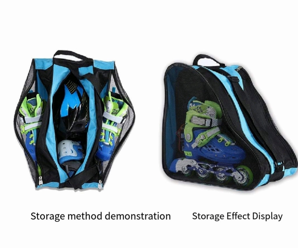 Ventilated Skate Backpack Kids 3-Layer Rollerblade Tote