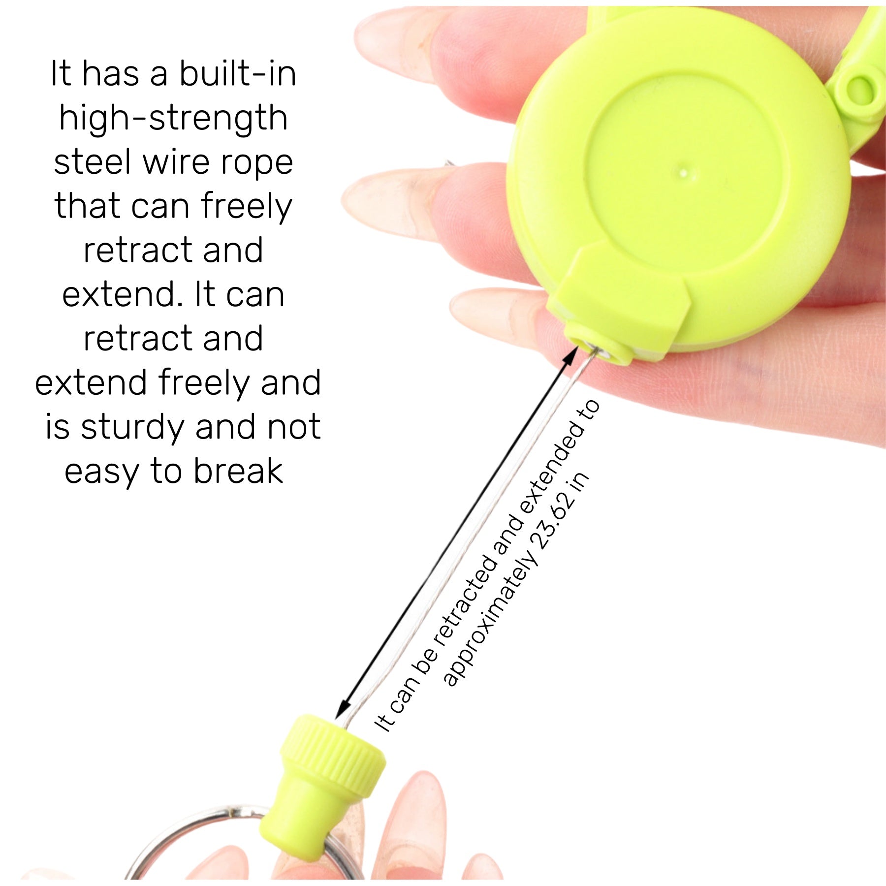 High-resilience Pull Rope Keychain