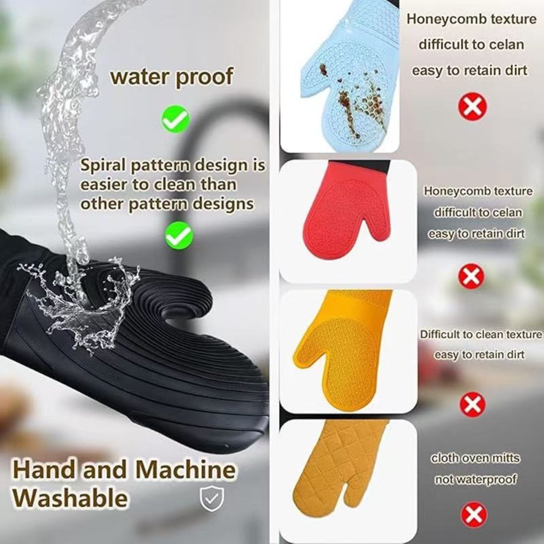 Silicone Heat Insulation Gloves