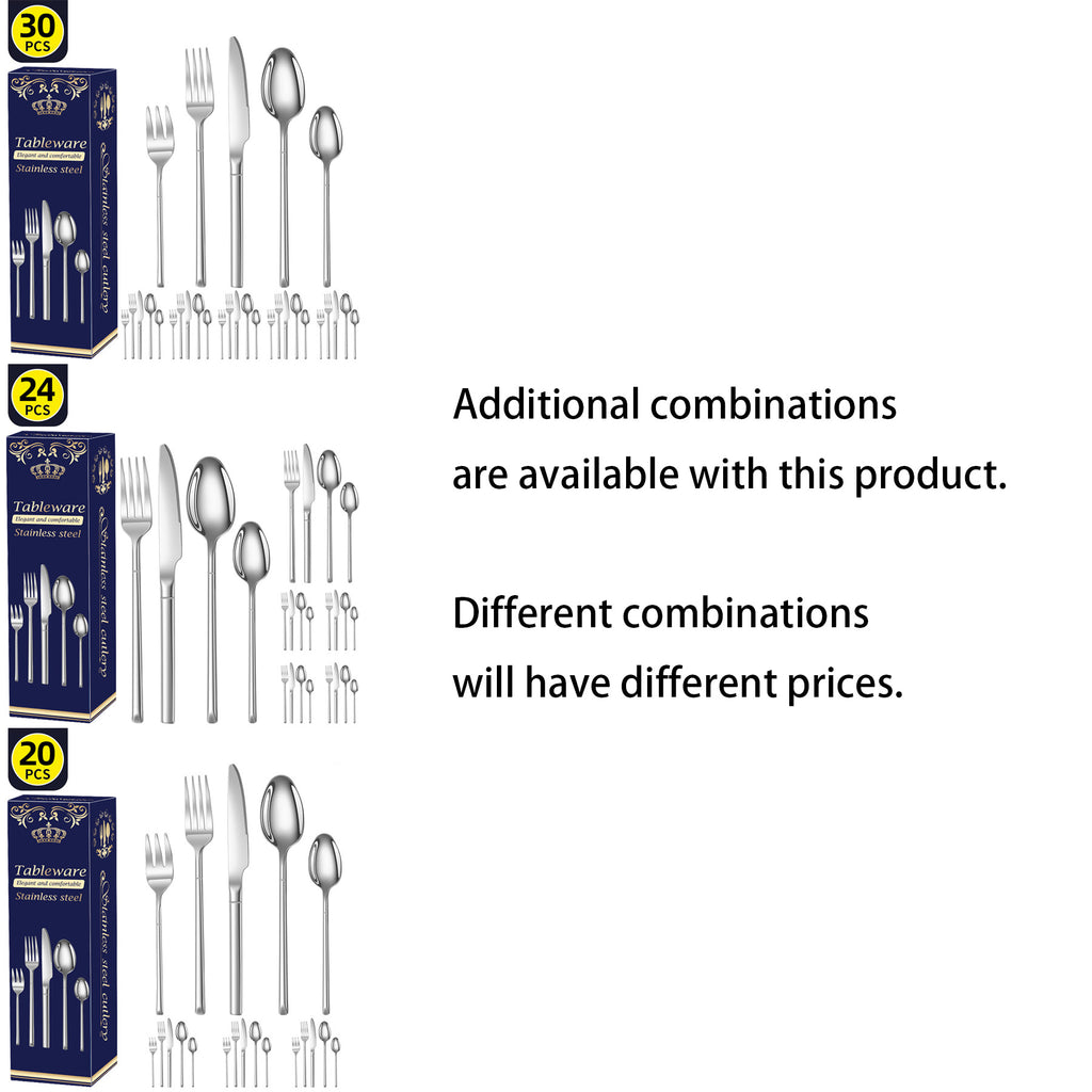 Stainless Steel Tableware Set Of 30 Pieces