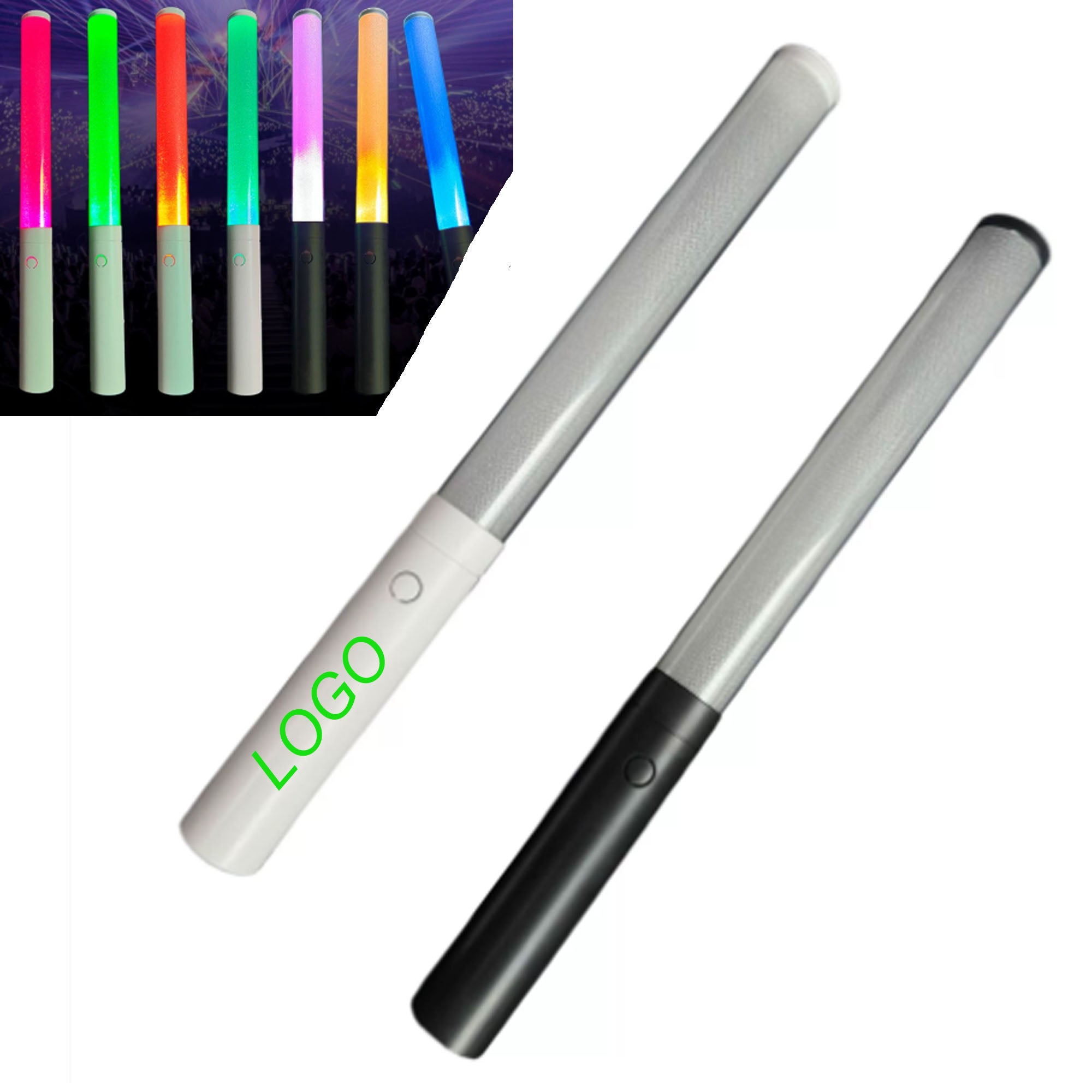 12.6" LED Glow Stick with Battery Flashing Cheer Prop