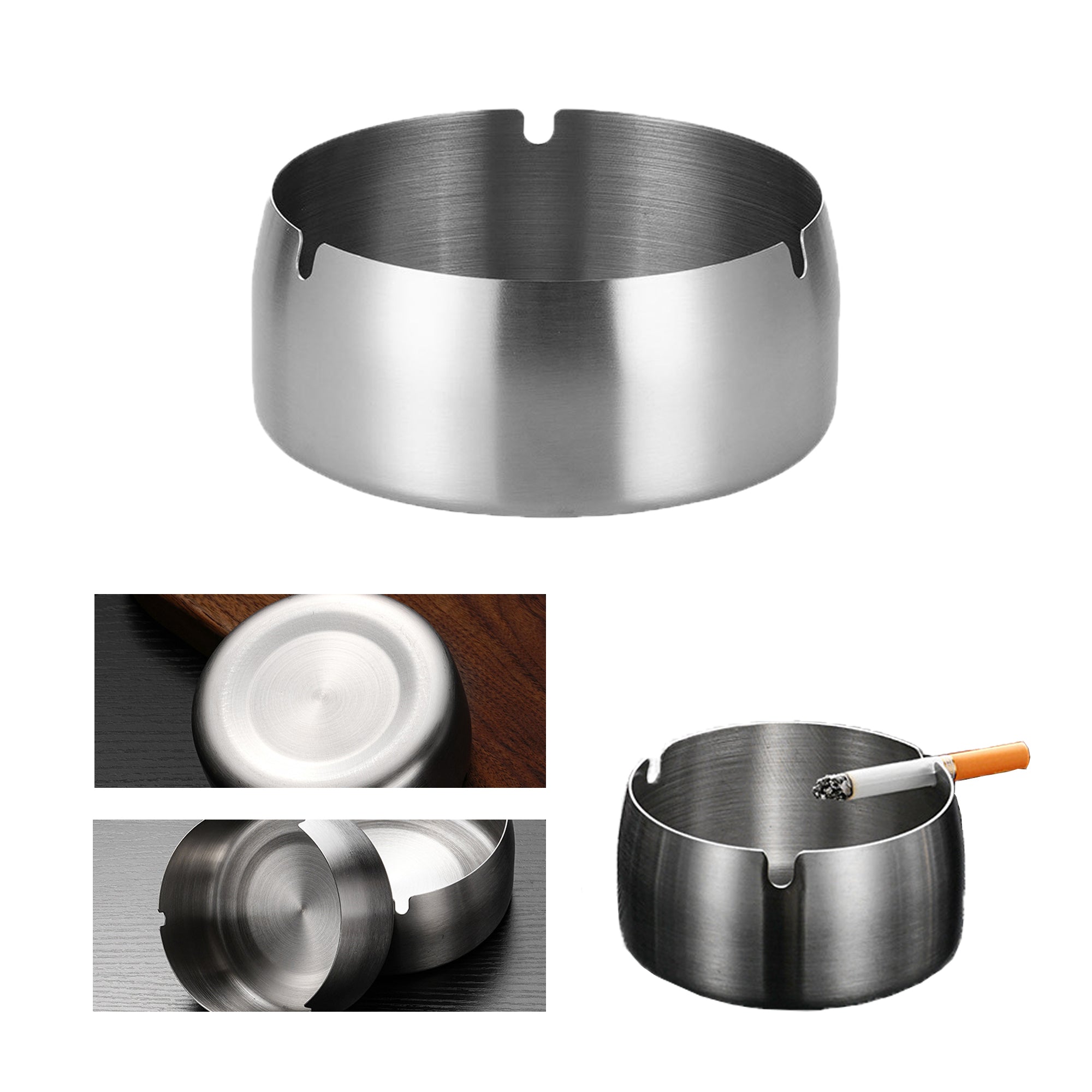 Windproof Stainless Steel Ashtray