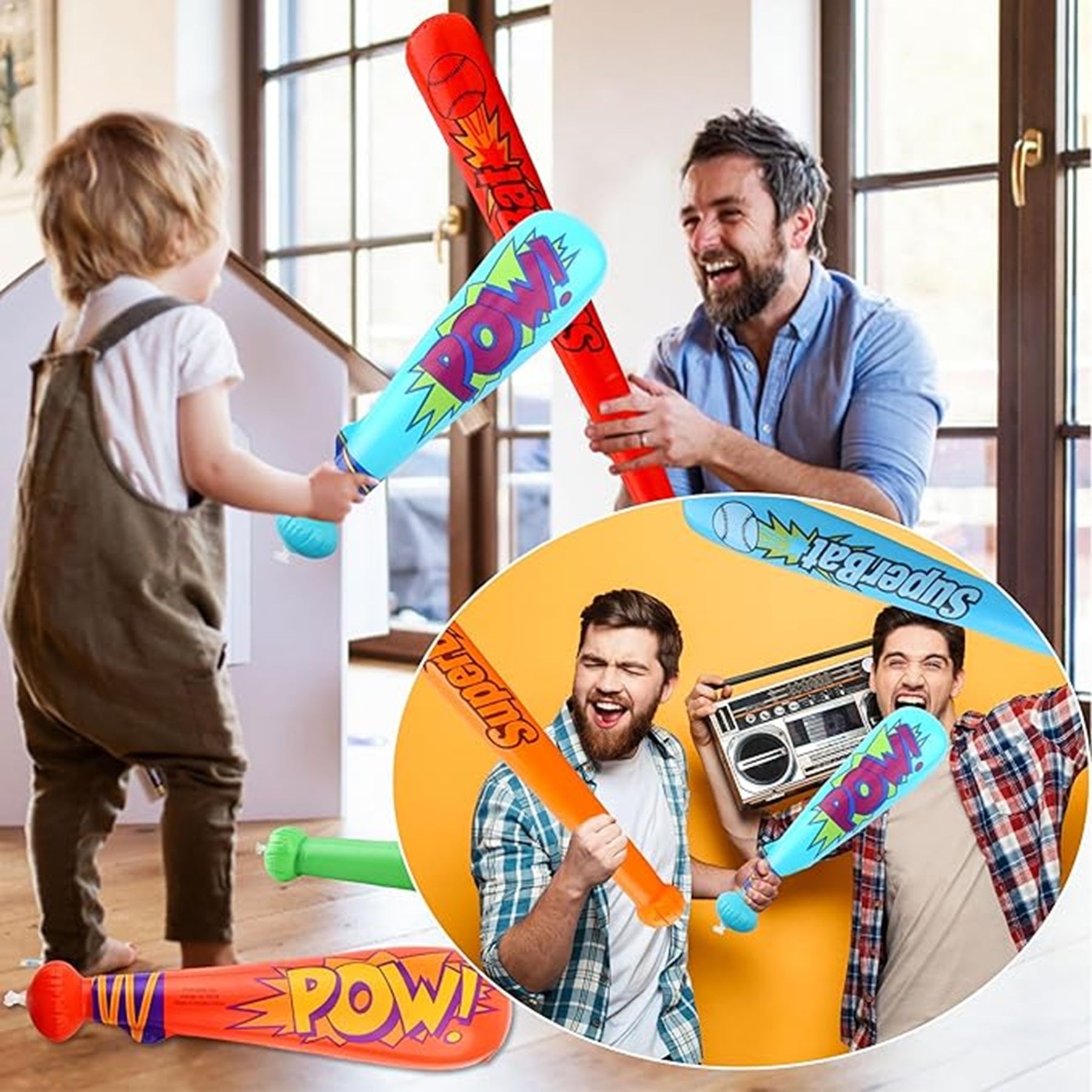 Inflatable Torch Sticks Stage Performance Props Cheering Sticks