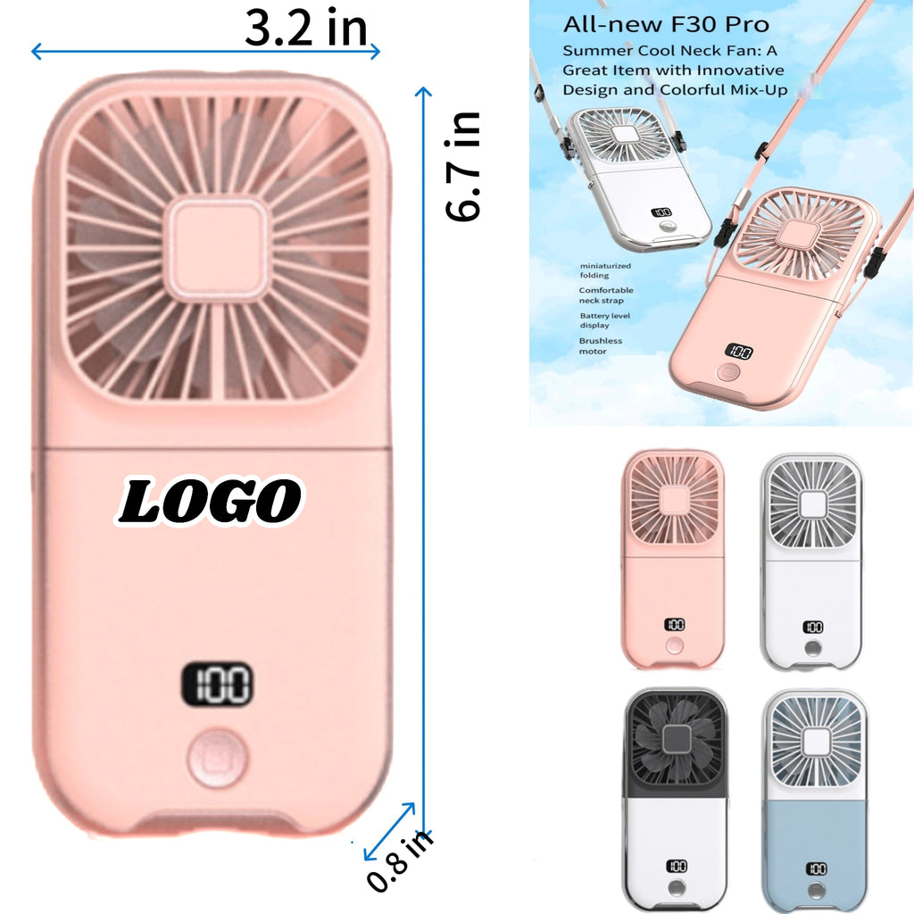 Neck Hanging Foldable Power Bank Fan