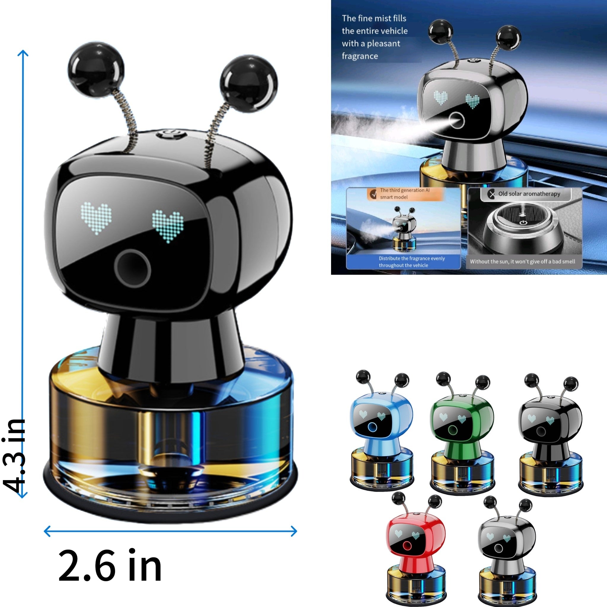 Car Mounted Robot Perfume Ornament