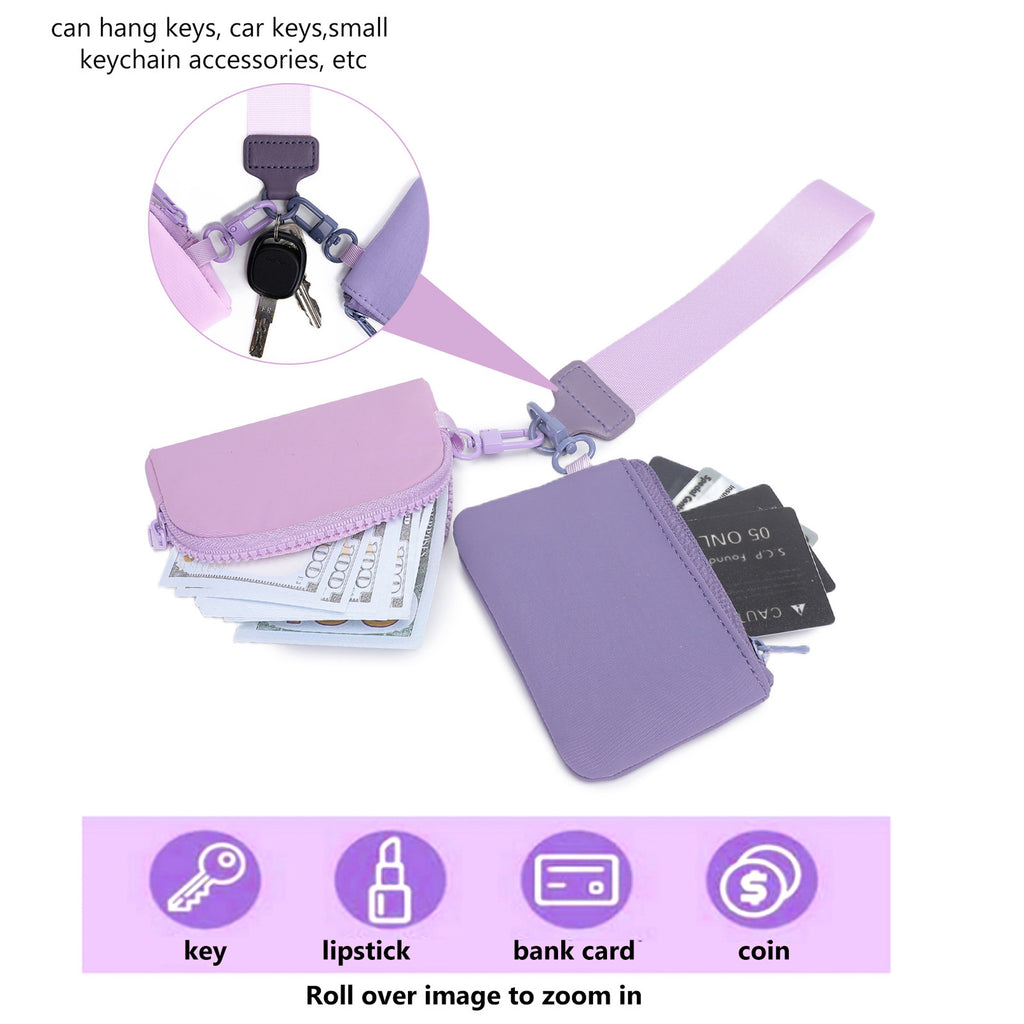 Mini Zip Around Keychain Wristlet Wallets