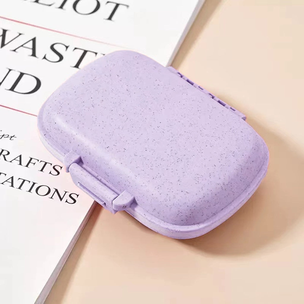 Portable 8-Compartment Sealed Pill Box