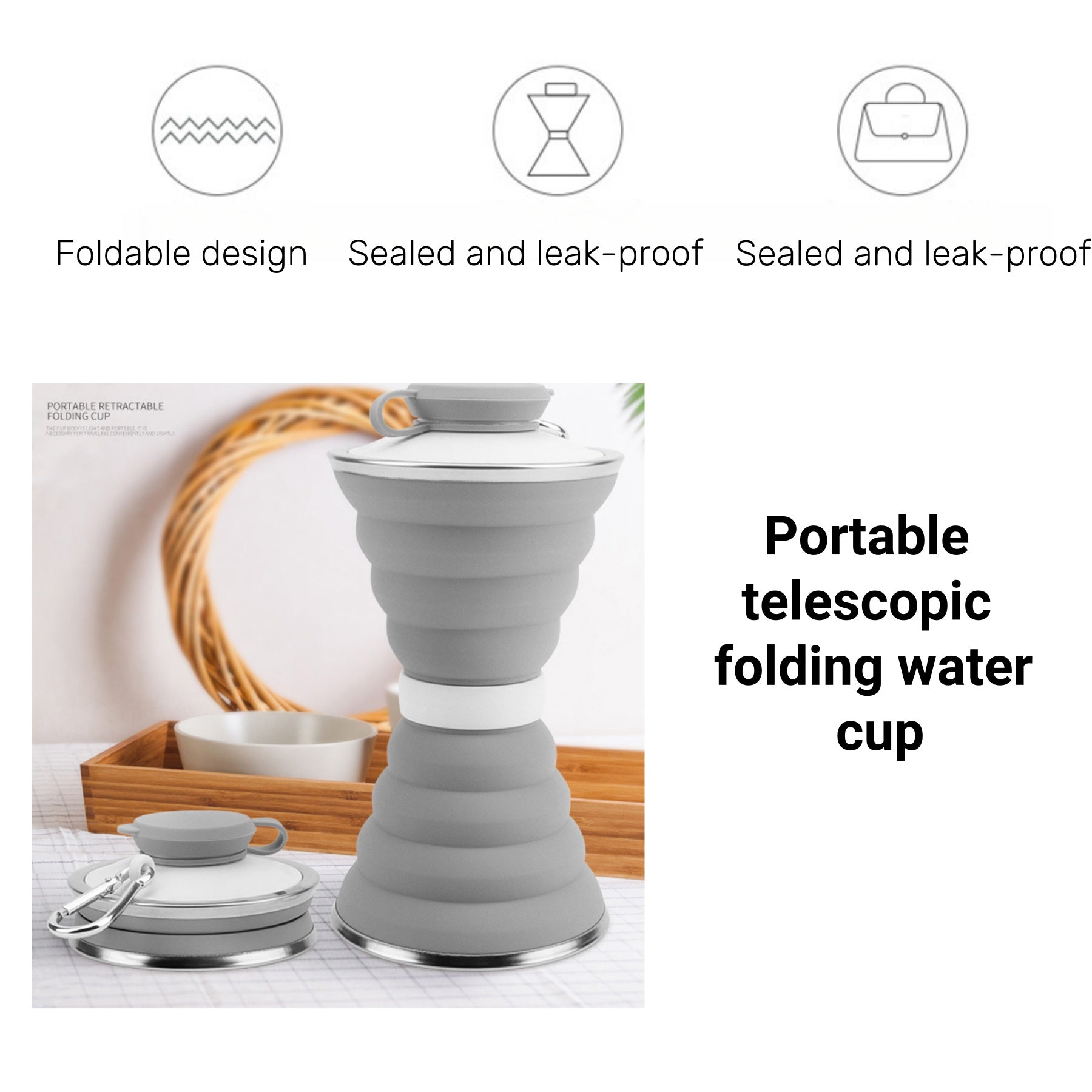 Outdoor Silicone Foldable Water Cup