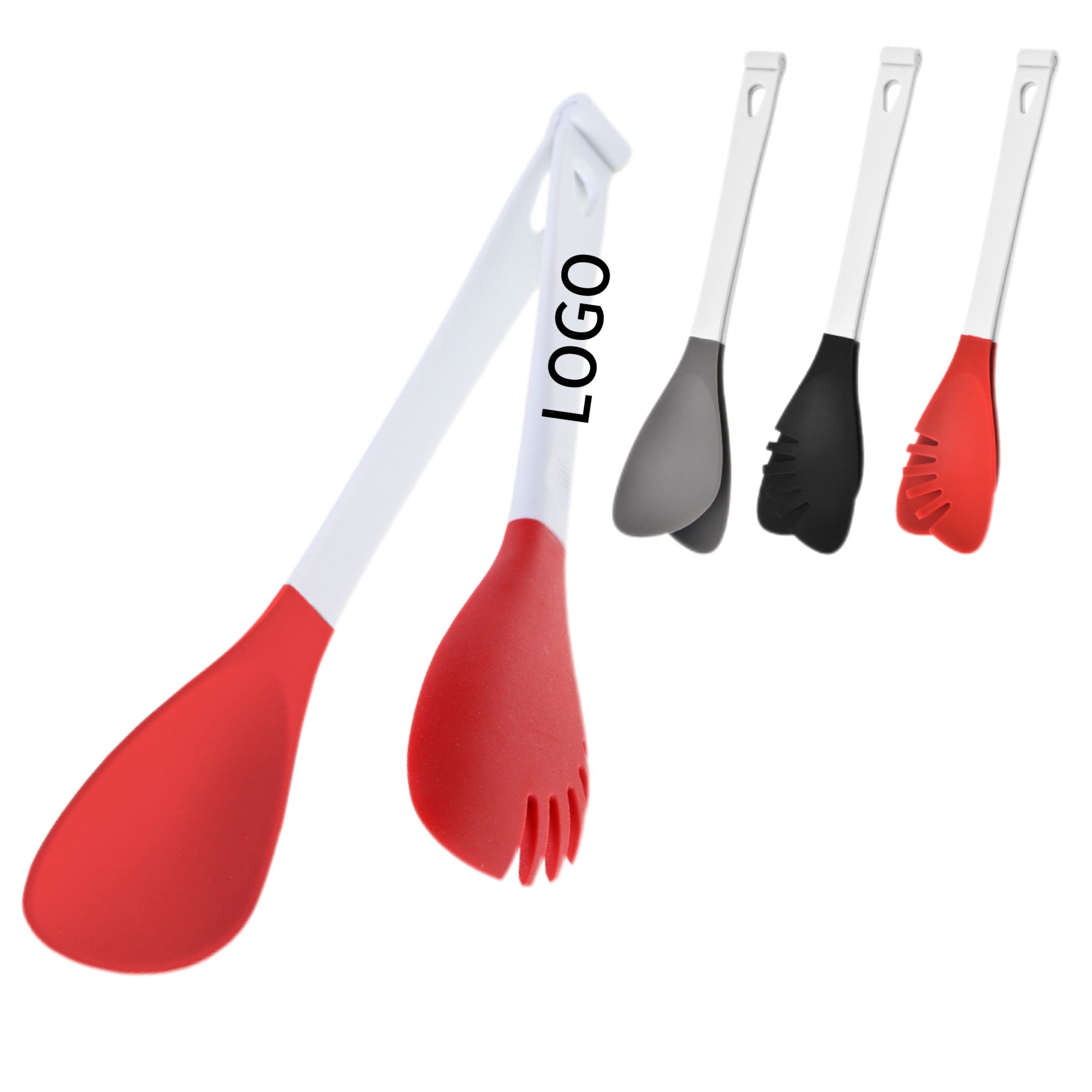 2-in-1 Silicone Food Tongs