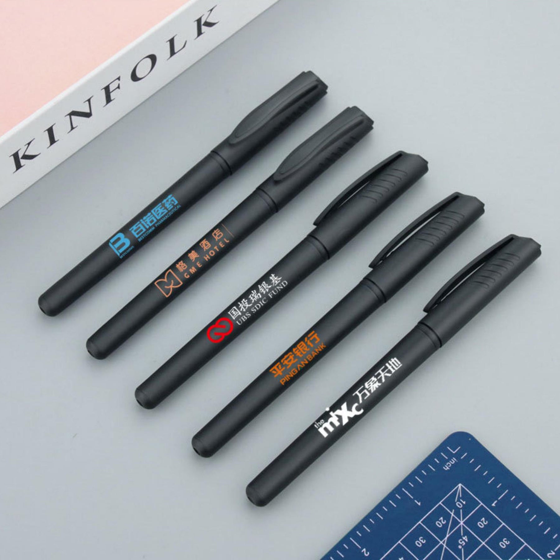 Business Office Plastic Ballpoint Pen With Custom Logo