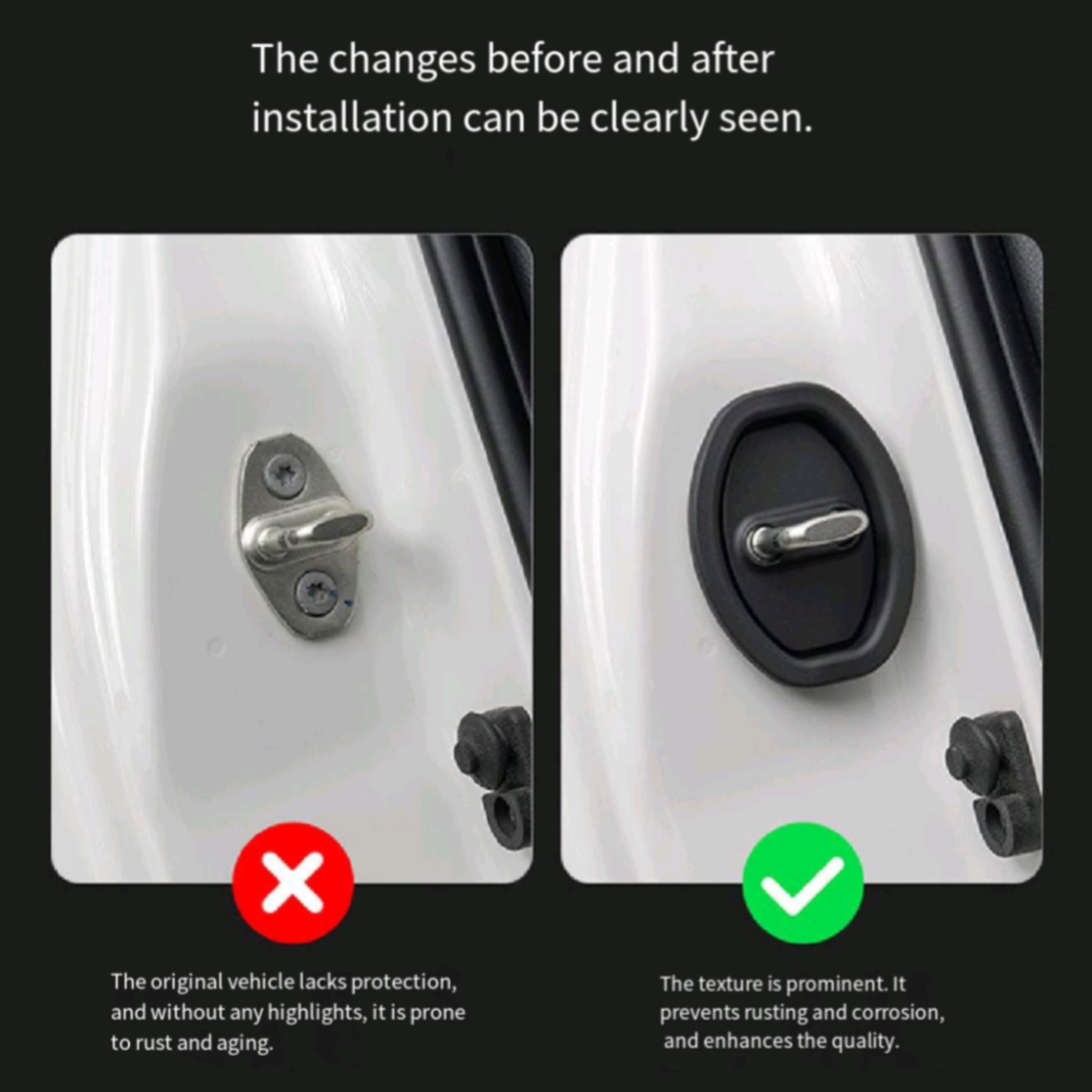 Anti Rattle Lock Cover Silicone Car Door Protector