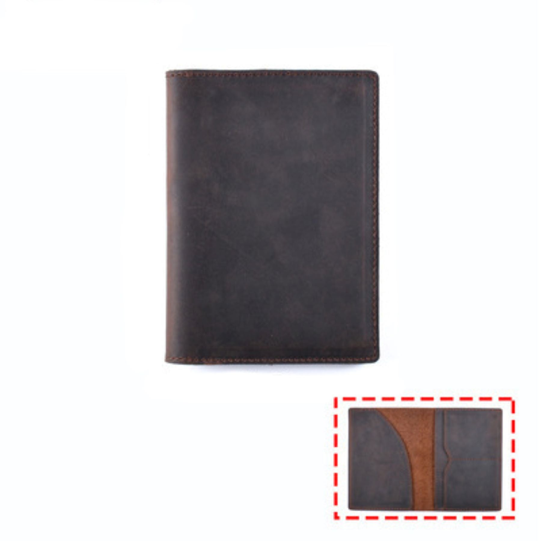 Cowhide Leather Passport Organizer Pouch