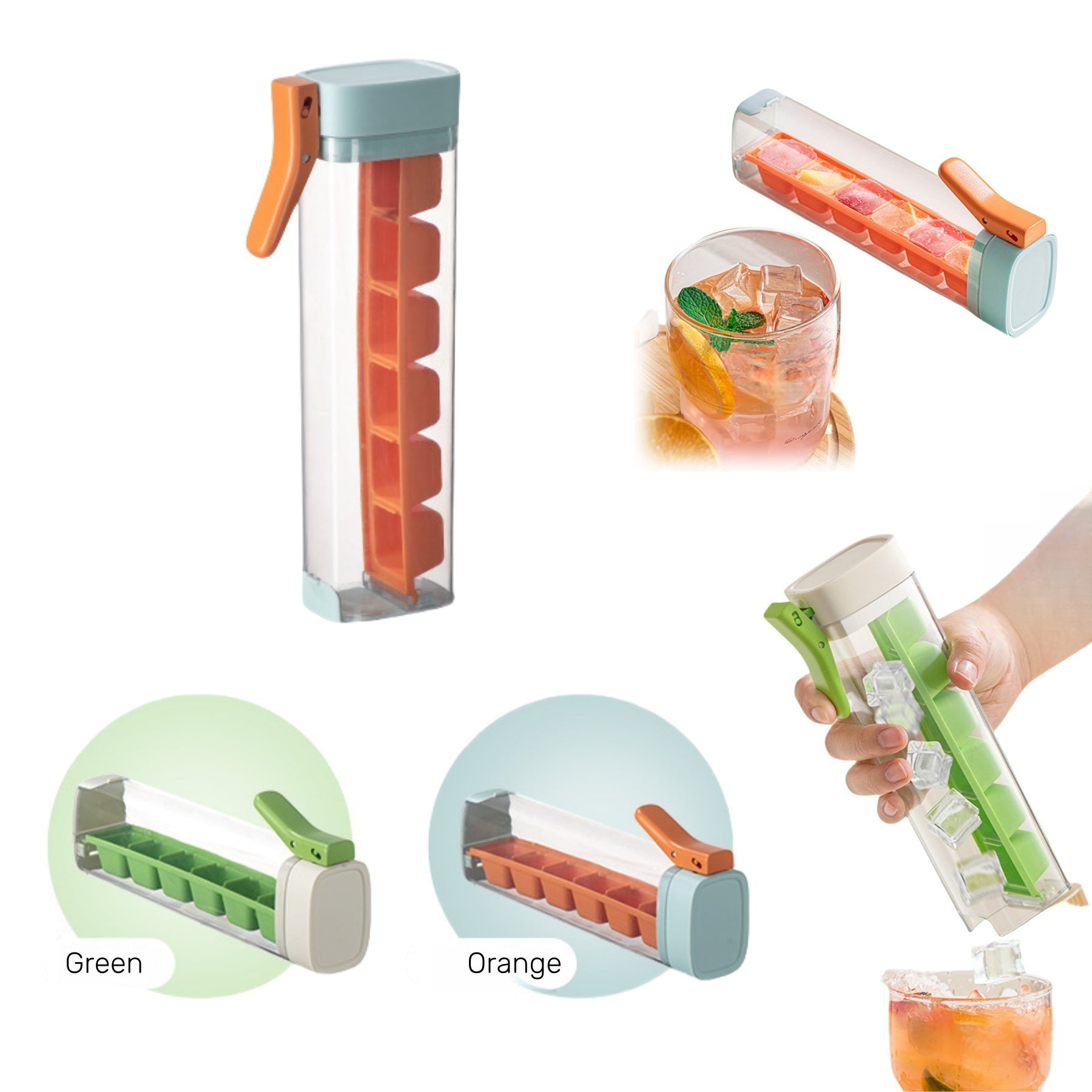 Household 6-compartment Pressing Ice Mold