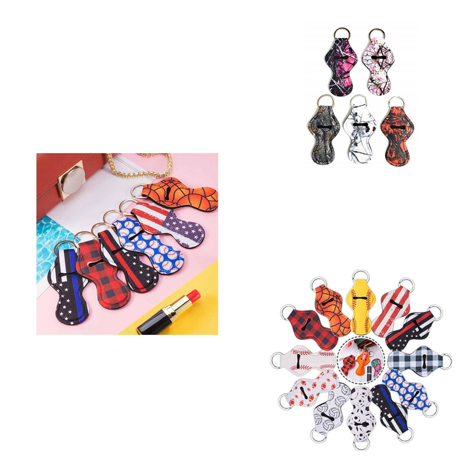 Lip Balm Case Key Chain