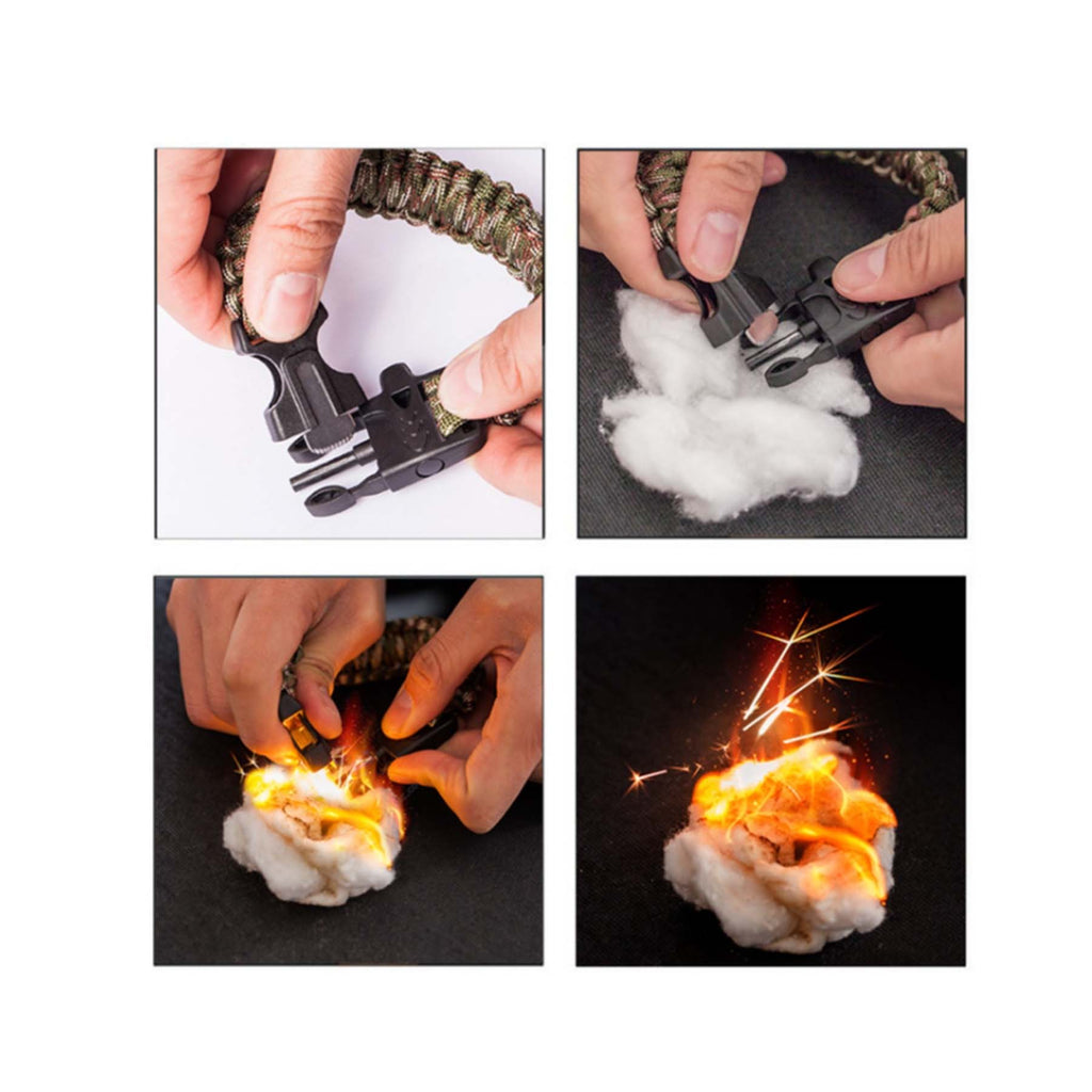 Outdoor Survival Umbrella Rope Bracelet With Igniter