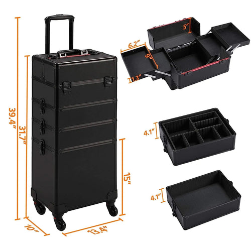 4 In 1 Makeup Train Case