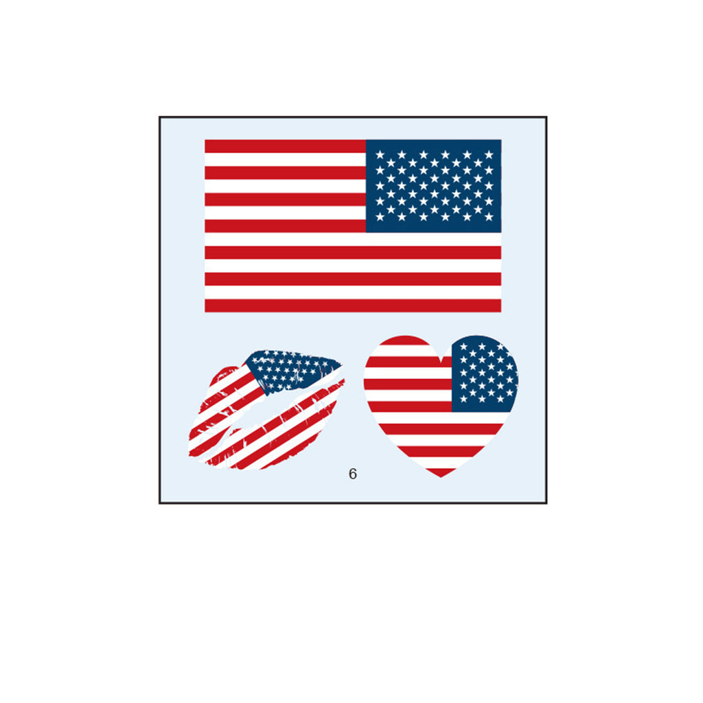 Customizable Patriotic Country Temporary Tattoos Body Stickers