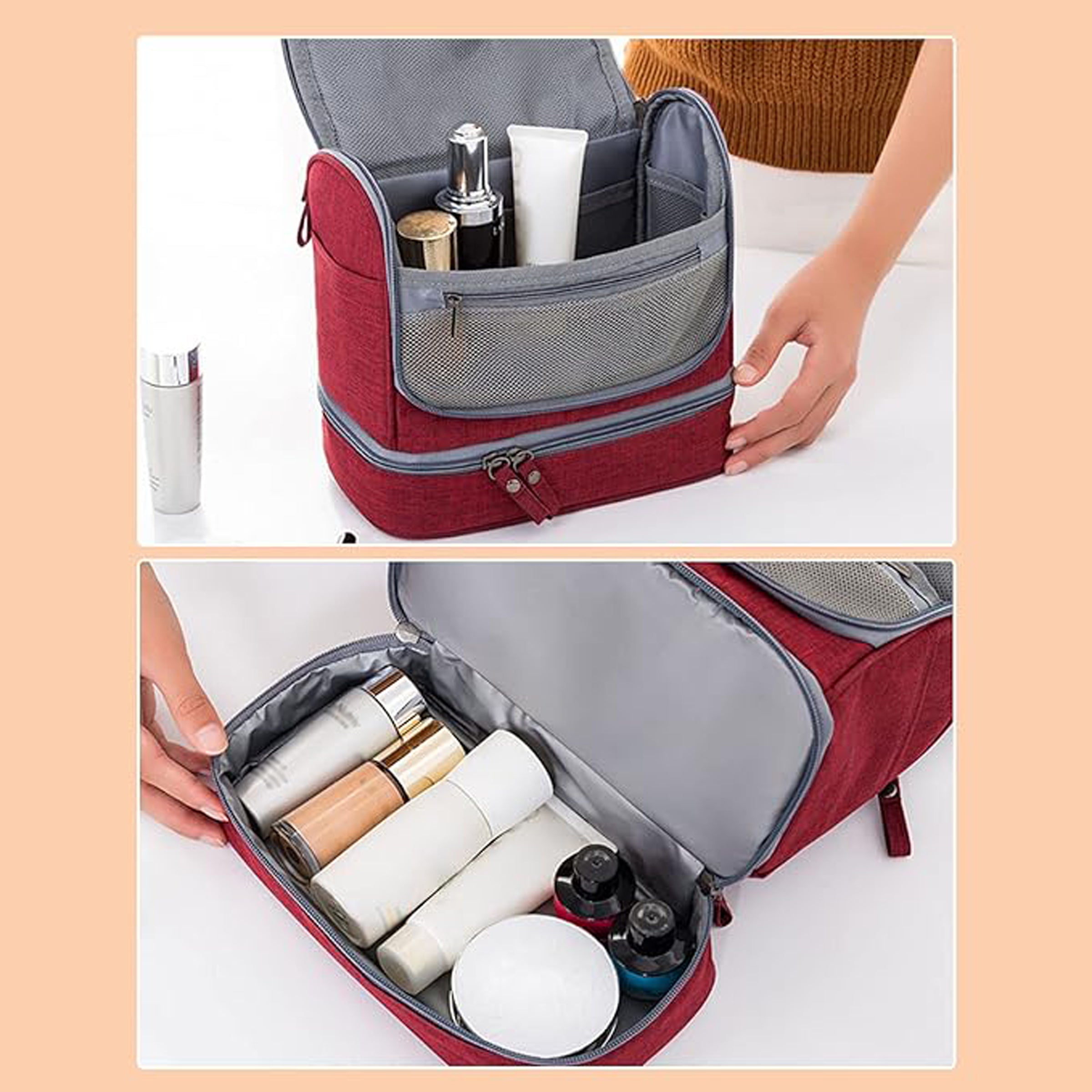 Portable Unisex Toiletry Bag for Hanging