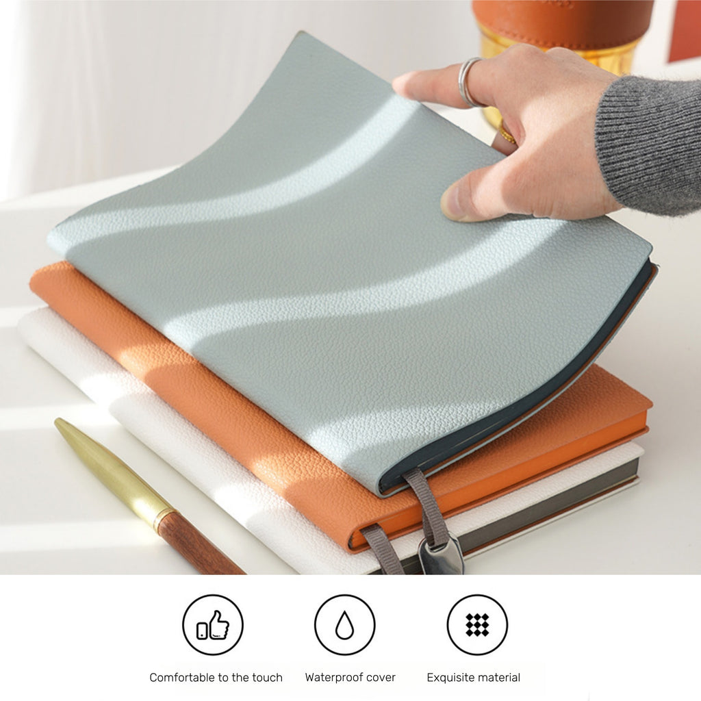 A5 Litchi Grain Soft Leather Notebook