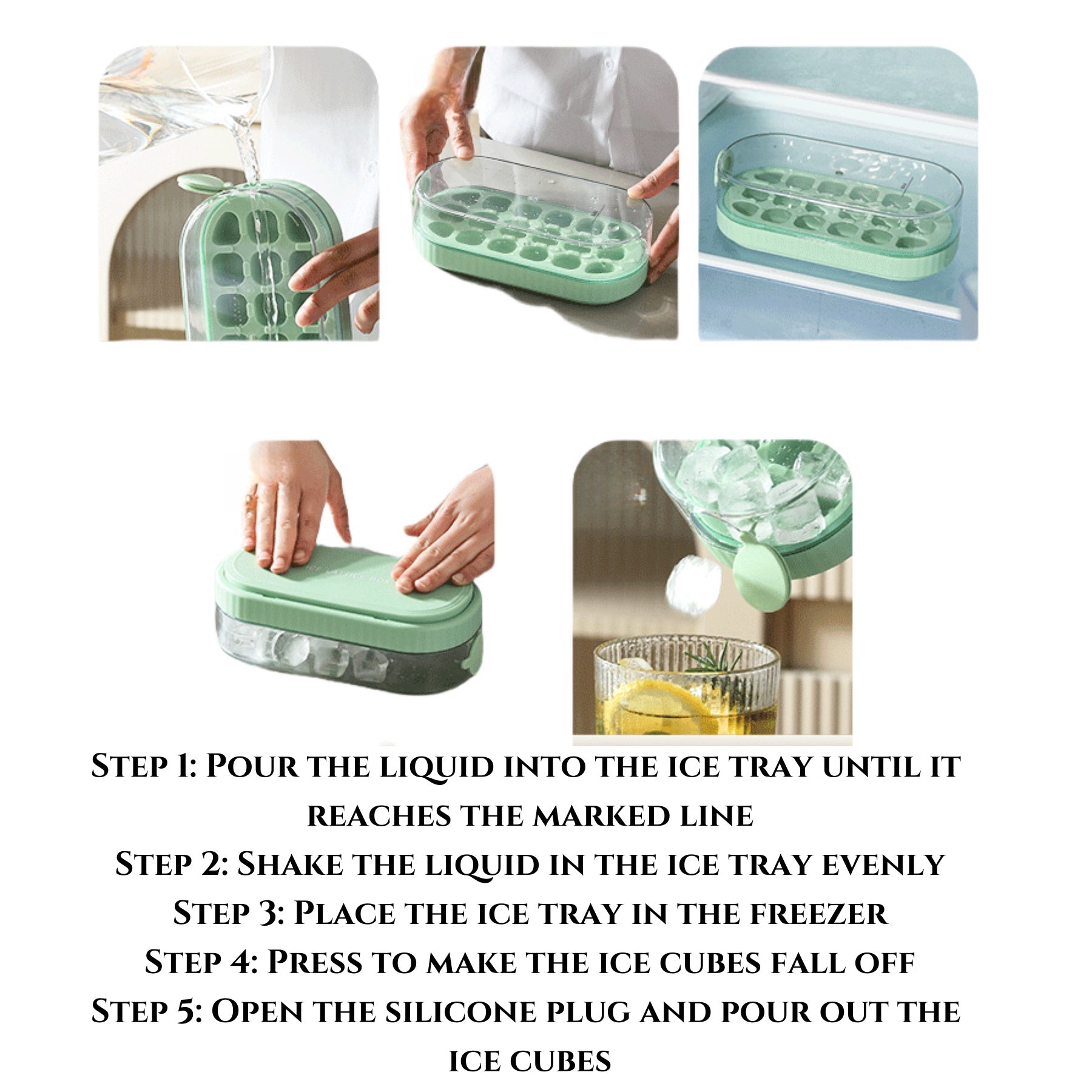 Plastic Pressing Ice Tray