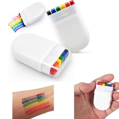 6-Color Rainbow Crayon Face Paint