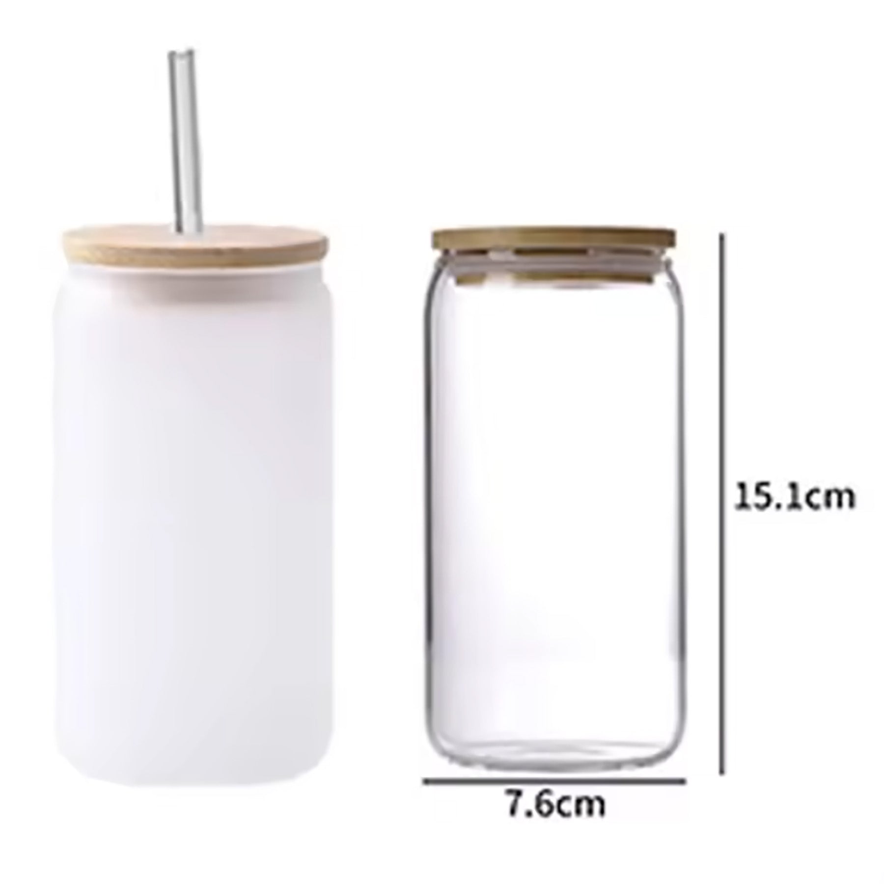 16oz Clear Frosted Beer Can Glass
