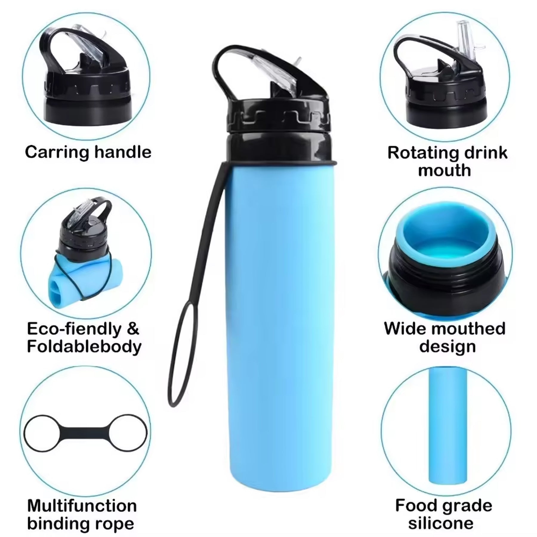 Reusable Drinking Water Bags Collapsable Water Bottles