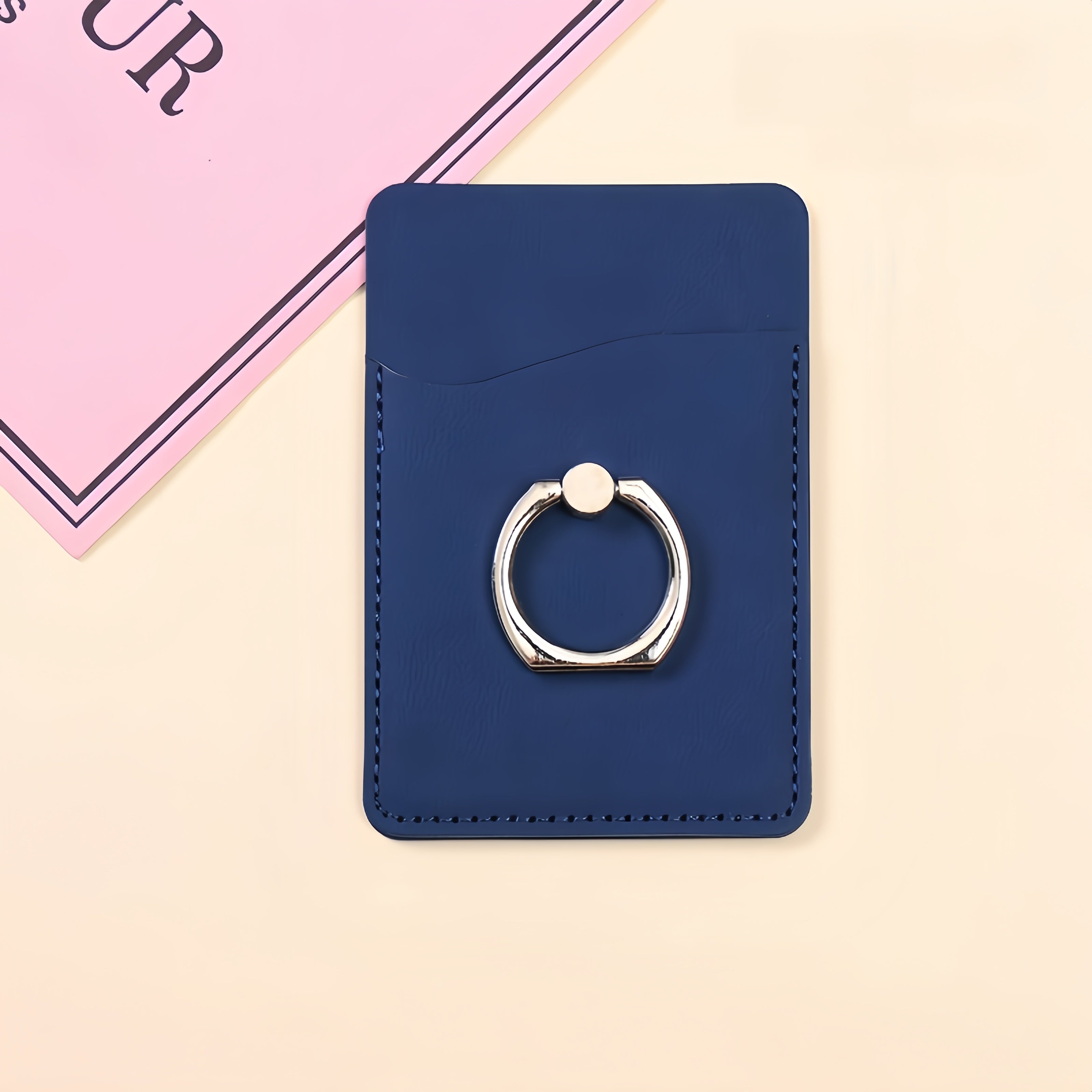 Phone Pu Leather Wallet With Ring Stand