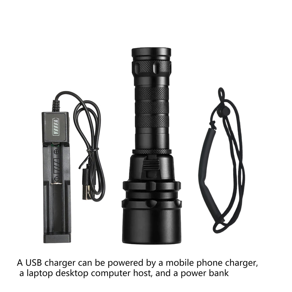 Scuba Diving Flashlight Torch 2000 Lumen IPX8 Waterproof