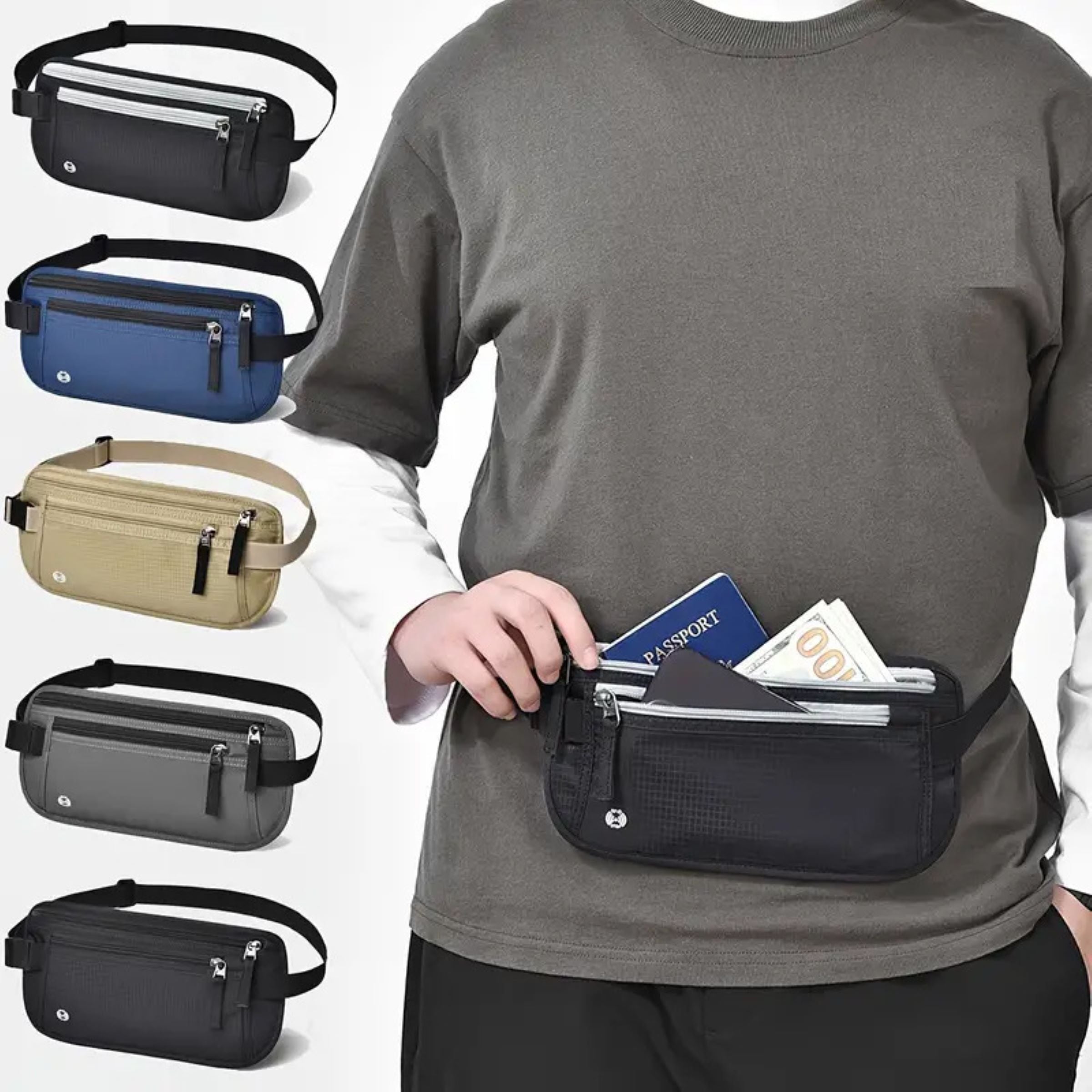 Travel - Friendly Foldable Document Waist Pouch