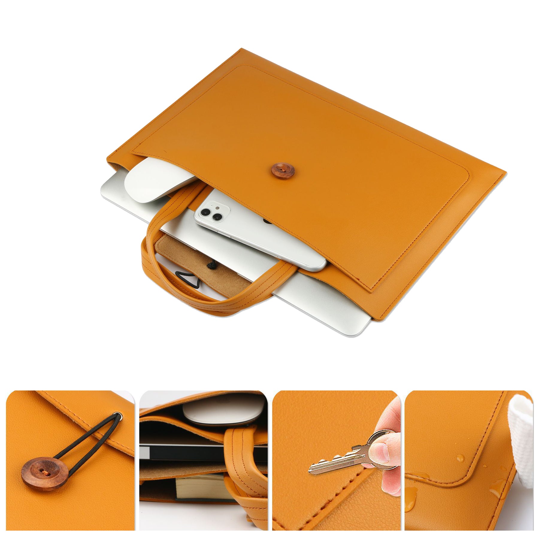 13.3 Inch Pu Leather Laptap Bag