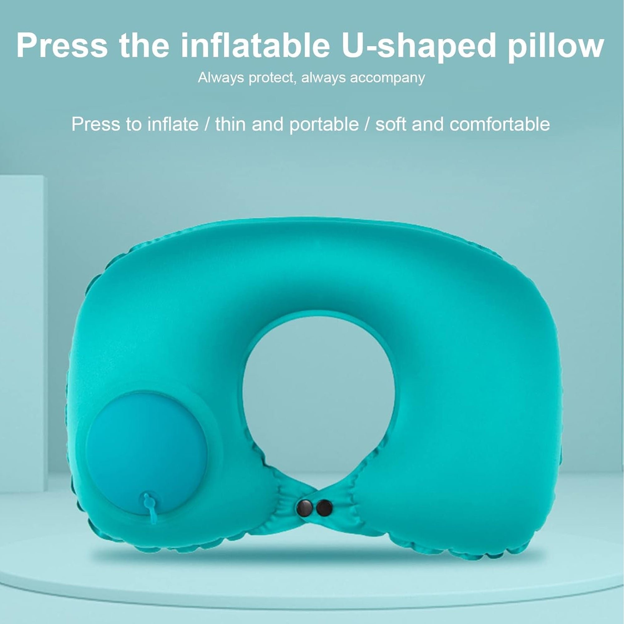 Press Type Inflatable U-Shaped Pillow