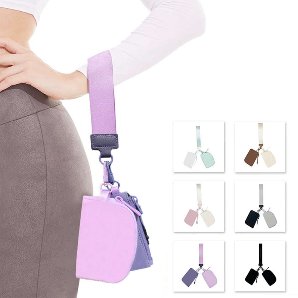 Fashion Wrist Strap And Two Colors Wrist Bag