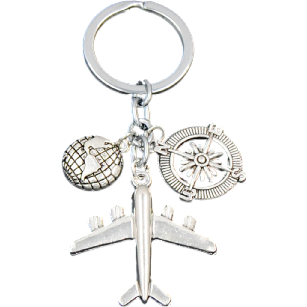 Airplane Travel - themed Keychain Pendant