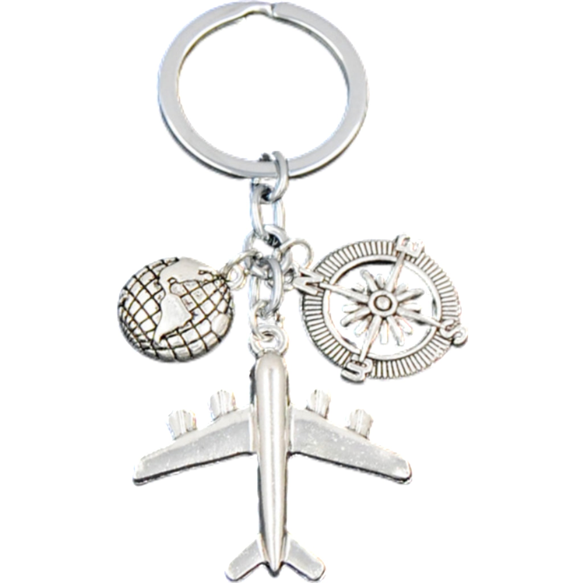 Airplane Travel - themed Keychain Pendant