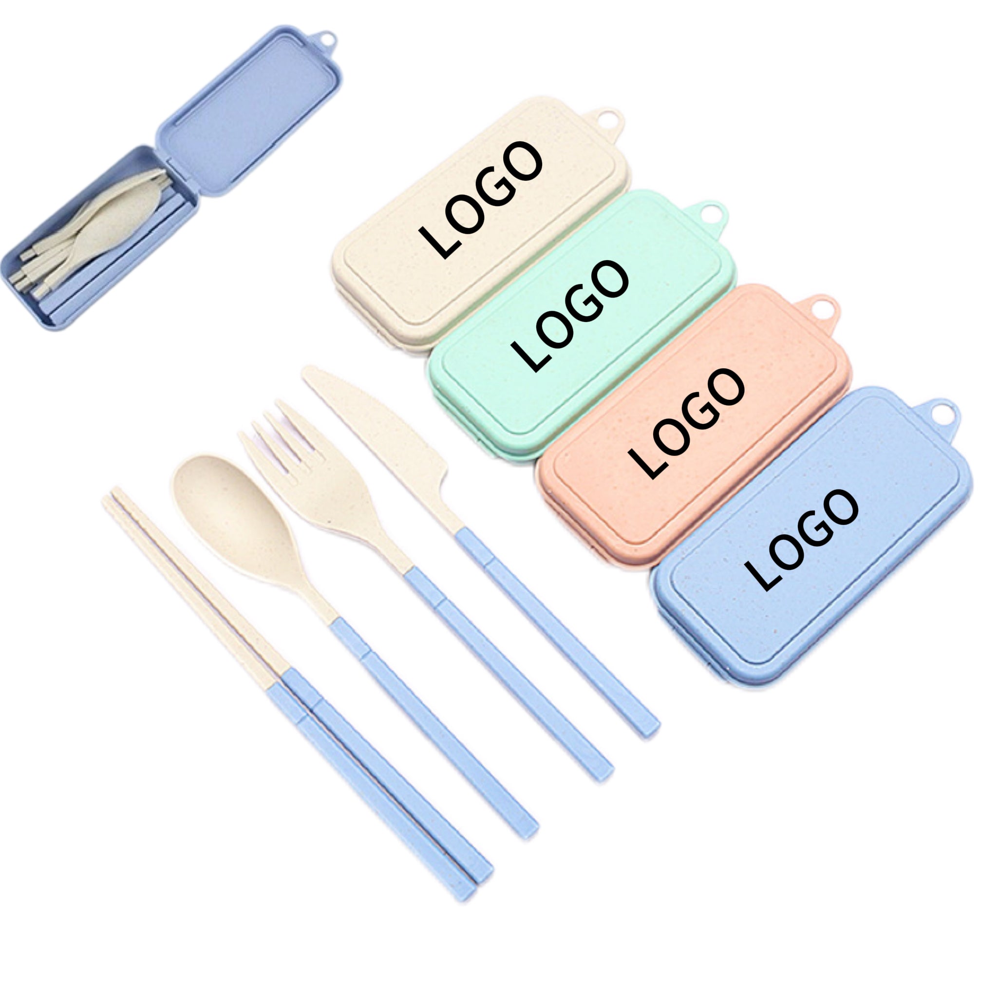 Portable Detachable Cutlery Set, 4 Pieces