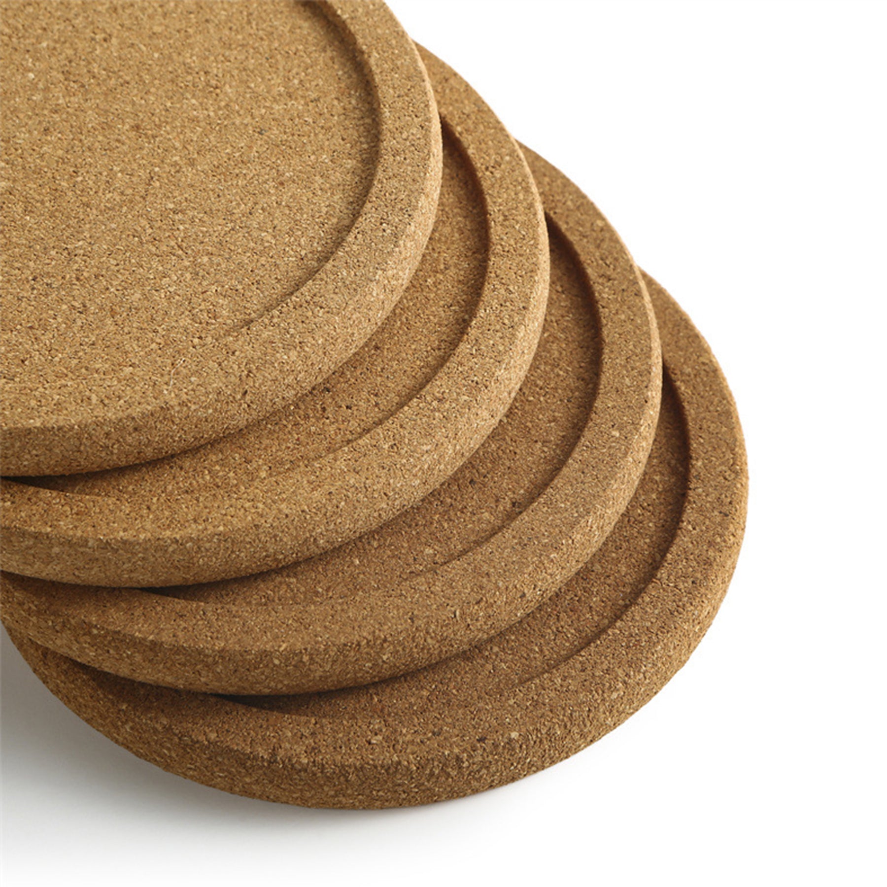 Simple Concave Convex Cork Circular Coaster