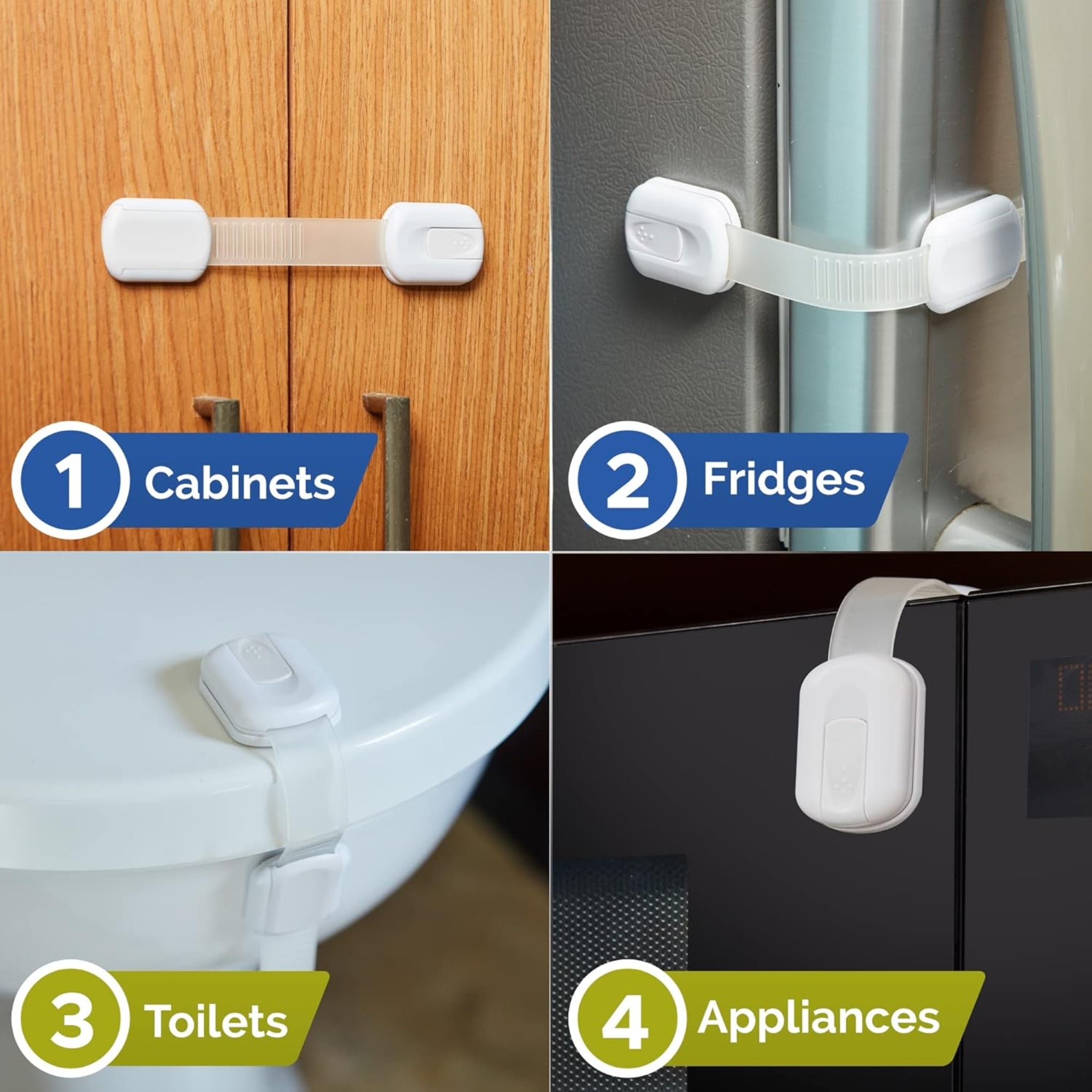 3M Adhesive Adjustable Baby Safety Cabinet Lock