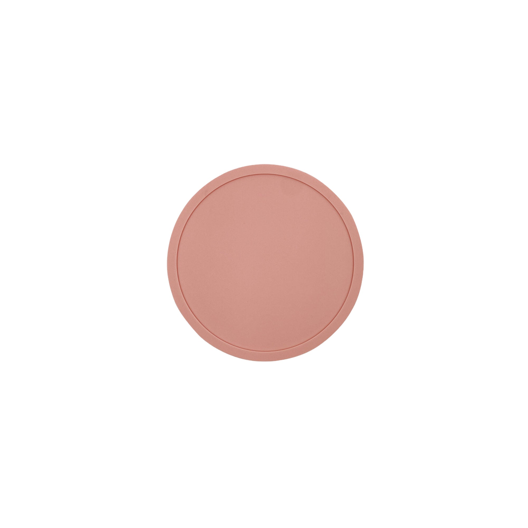 Round Silicone Coaster with Spill-Proof Ring