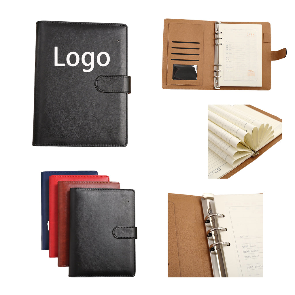 Custom Leather A5 Business Ring Notebook